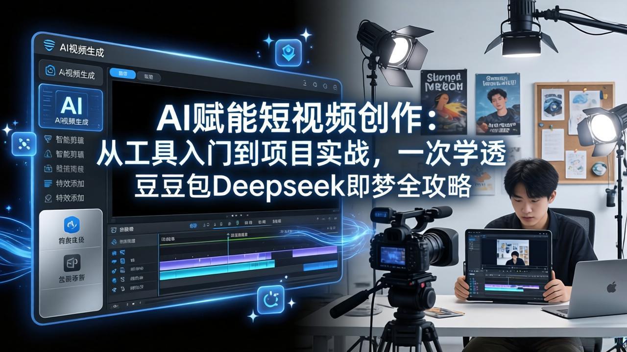 AI赋能短视频创作：从工具入门到项目实战，一次学透豆包Deepseek即梦全攻略-惠声资源站