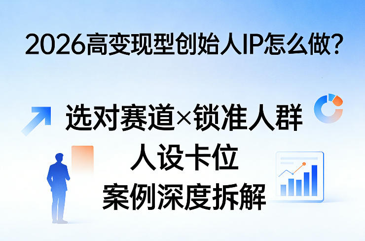 2026高变现型创始人IP怎么做？选对赛道×锁准人群×人设卡位×案例深度拆解-惠声资源站