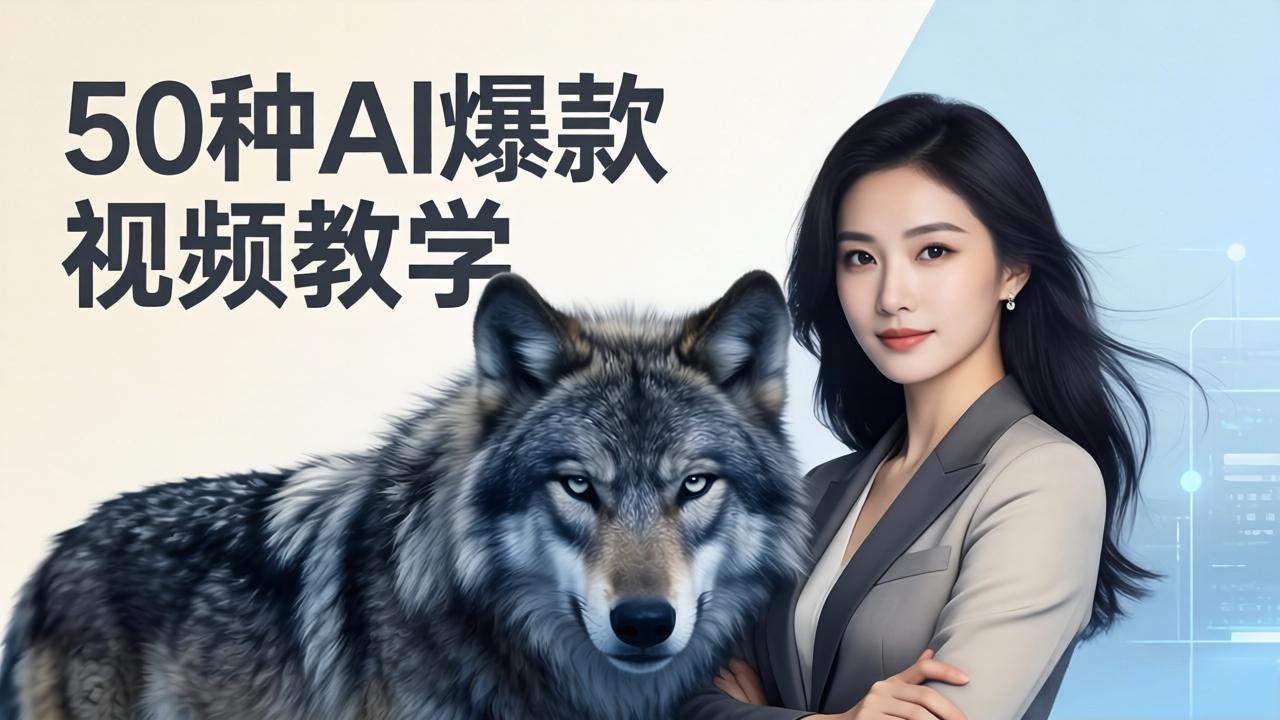 50种AI爆款视频教学：影视级古诗词+治愈萌宠+山海经蛟龙，高阶宝典商业落地-惠声资源站
