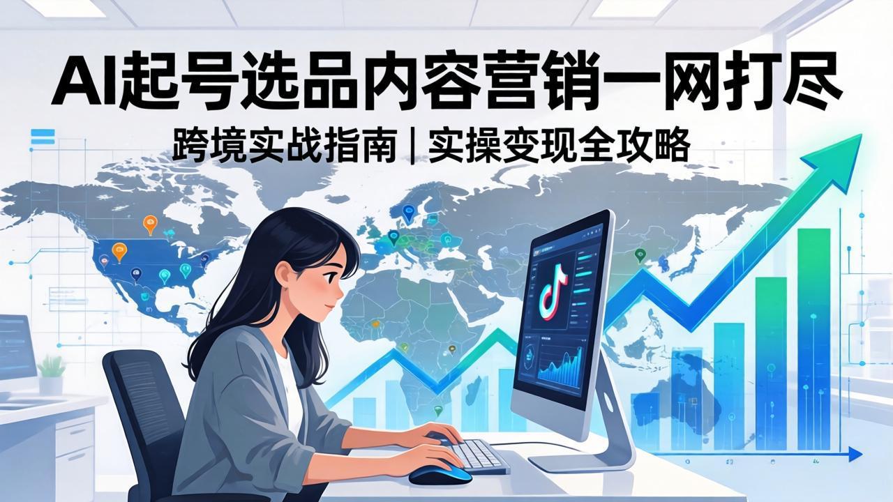2026 TikTok 跨境AI实操：从零基础到变现全流程，AI起号选品内容营销一网打尽-惠声资源站