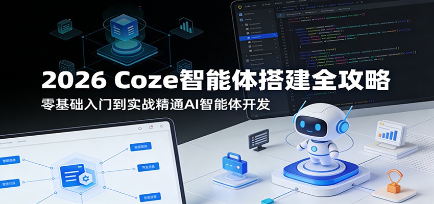 2026 Coze智能体搭建全攻略：零基础入门到实战精通AI智能体开发-惠声资源站