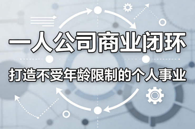 一人公司商业闭环，打造一份不受年龄限制的个人事业-惠声资源站