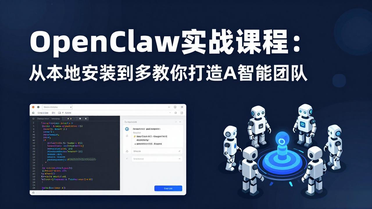 OpenClaw实战课程：从本地安装到多Agent协同，手把手教你打造AI智能团队-惠声资源站