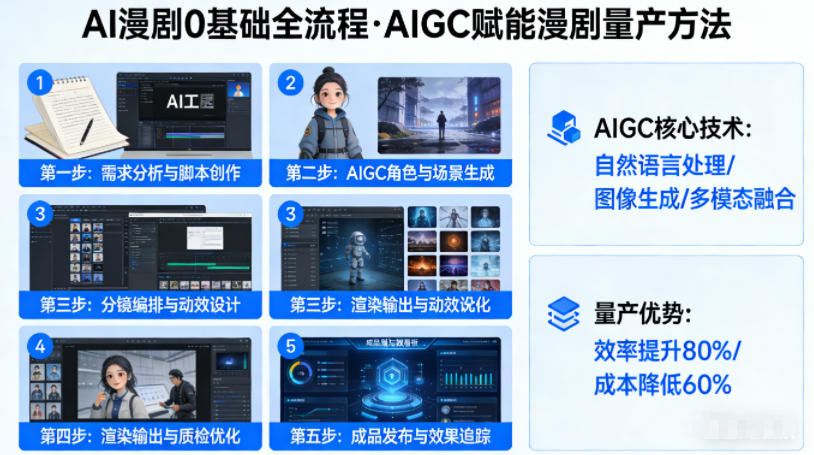AI漫剧0基础全流程，快速掌握AIGC赋能的漫剧量产方法-惠声资源站