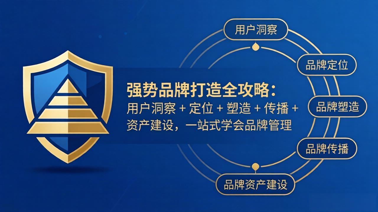 强势品牌打造全攻略：用户洞察 + 定位 + 塑造 + 传播 + 资产建设，一站式学会品牌管理-惠声资源站