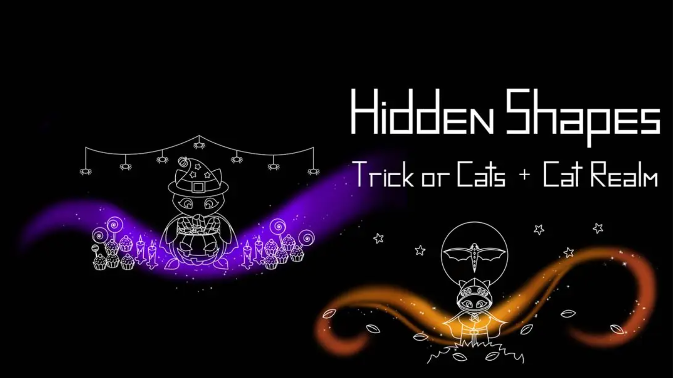 【美版】隐藏形状:猫界+捣蛋猫 Hidden Shapes: Cat Realm + Trick Or Cats 英语-惠声资源站