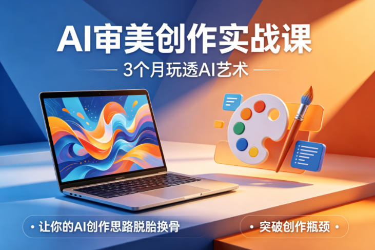 AI审美创作实战课，3个月玩透AI艺术，让你的AI创作思路脱胎换骨，突破创作瓶颈-惠声资源站