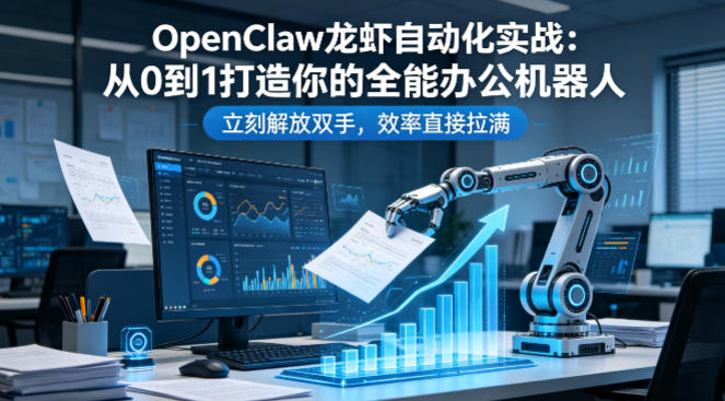 OpenClaw龙虾自动化实战：从0到1打造你的全能办公机器人，立刻解放双手，效率直接拉满-惠声资源站