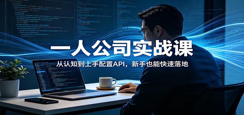 一人公司实战课：从认知到上手配置API，新手也能快速落地-惠声资源站