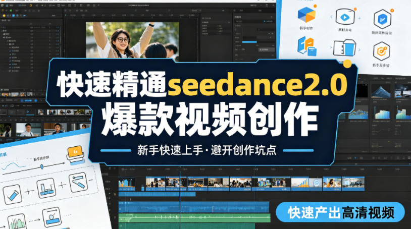 快速精通seedance2.0爆款视频创作，快速产出高清视频，避开大量创作坑点，新手也能快速上手-惠声资源站