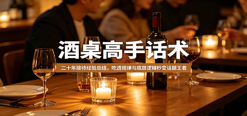 酒桌高手话术：二十年接待经验总结，吃透规律与底层逻辑秒变话题王者-惠声资源站