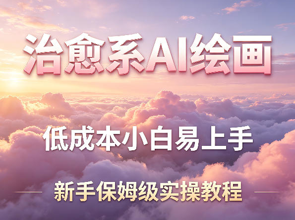 治愈系AI绘画提示词项目，低成本小白易上手，每天10分钟，新手保姆级实操教程-惠声资源站