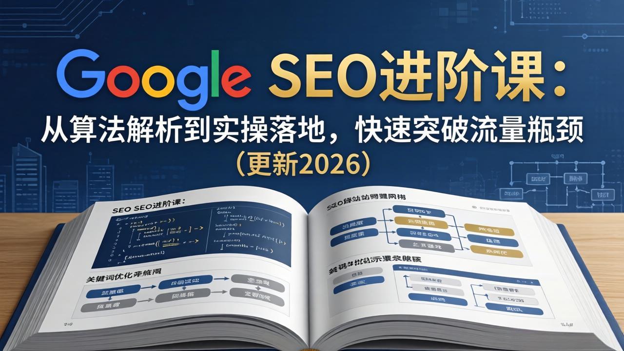Google SEO进阶课：从算法解析到实操落地，快速突破流量瓶颈(更新2026-惠声资源站