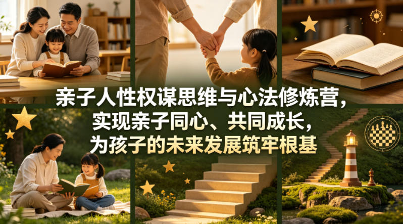 亲子人性权谋思维与心法修炼营，实现亲子同心、共同成长，为孩子的未来发展筑牢根基【音频】-惠声资源站