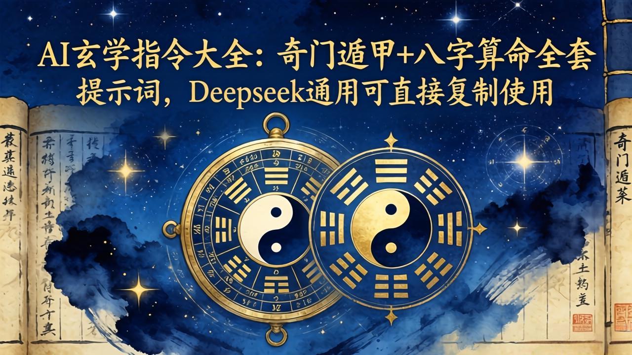 AI玄学指令大全：奇门遁甲+八字算命全套提示词，Deepseek通用可直接复制使用-惠声资源站