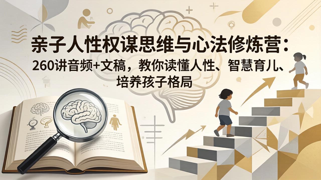 亲子人性权谋思维与心法修炼营：260讲音频+文稿，教你读懂人性、智慧育儿、培养孩子格局-惠声资源站