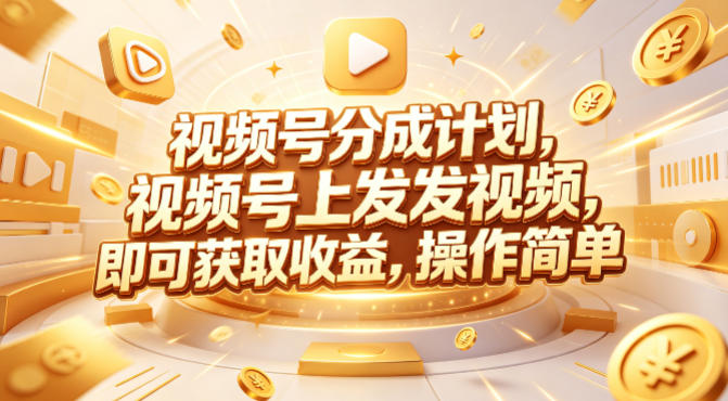 视频号分成计划，599元众筹的Red团队课程，视频号上发发视频，即可获取收益，操作简单-惠声资源站