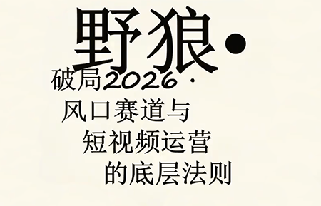 野狼团队·多平台实操运营课(更新4月)-惠声资源站