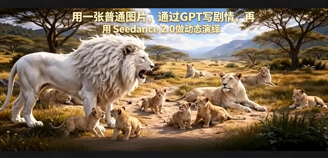 用一张普通图片，通过GPT写剧情，再用Seedance 2.0做动态演绎，居然能生成迪士尼风格搞笑动画-惠声资源站