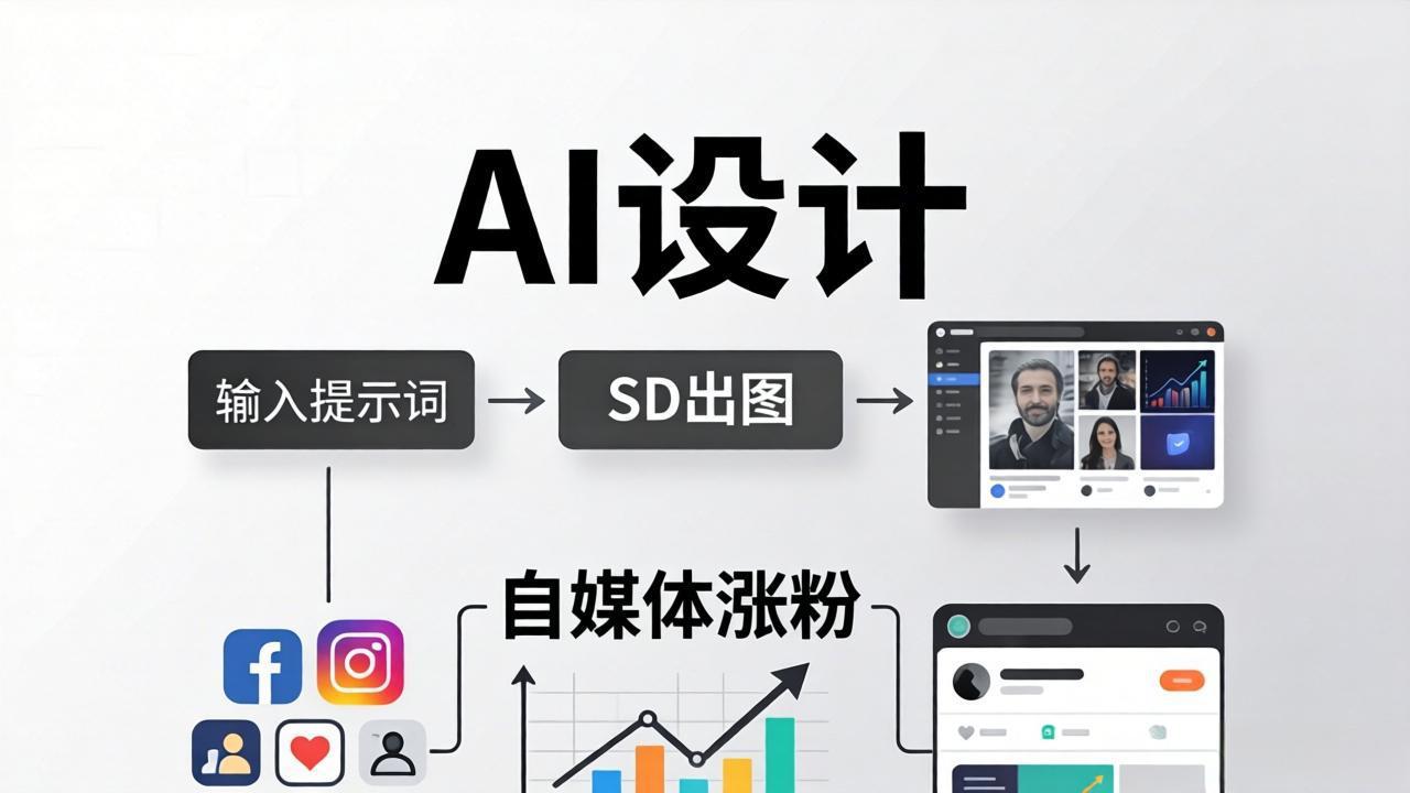 人人都是AI设计师：SD出图+自媒体涨粉一站教学，告别图文素材焦虑，AI设计让你轻松避开内卷-惠声资源站