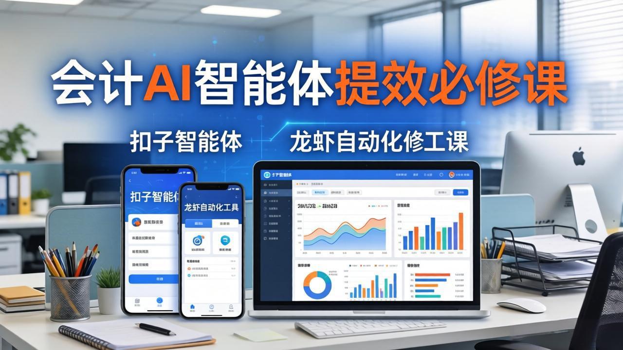 财务会计AI智能体提效必修课：扣子智能体+龙虾自动化+报表分析，一站式提升财务工作效率-惠声资源站