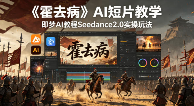 《霍去病》AI短片教学，即梦AI教程Seedance2.0实操玩法-惠声资源站