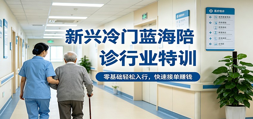 新兴冷门蓝海陪诊行业特训，零基础轻松入行，快速接单赚钱-惠声资源站