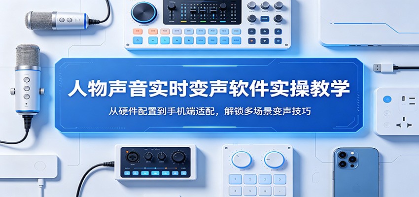 人物声音实时变声软件实操教学：从硬件配置到手机端适配，解锁多场景变声技巧-惠声资源站