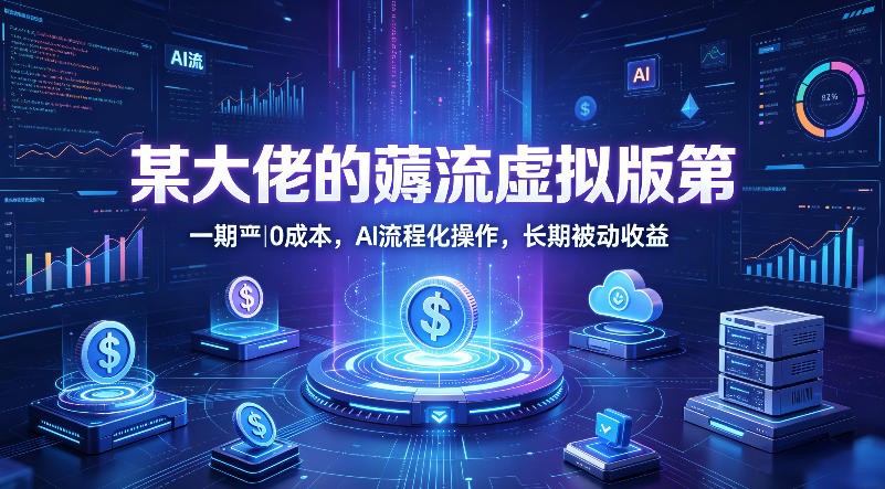 某大佬的薅流虚拟版第一期丨0成本，AI流程化操作，长期被动收益-惠声资源站