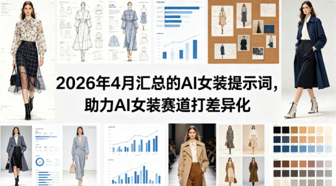 2026年4月汇总的AI女装提示词，助力AI女装赛道打差异化-惠声资源站