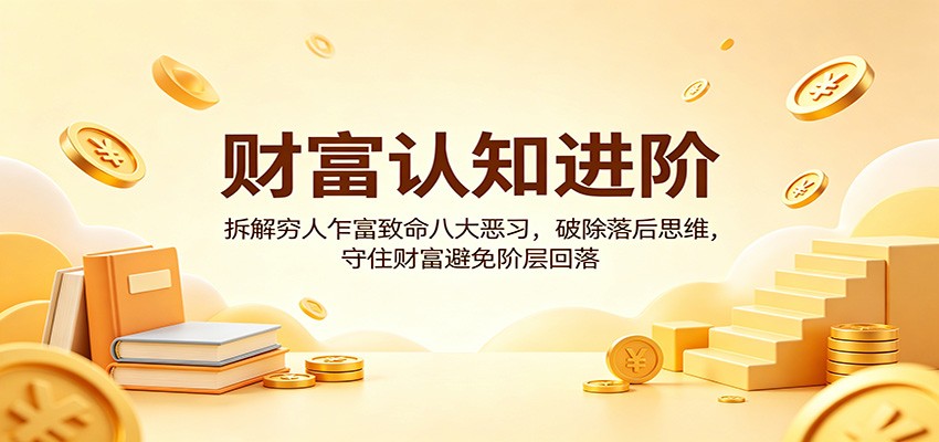 财富认知进阶：拆解穷人乍富致命八大恶习，破除落后思维，守住财富避免阶层回落-惠声资源站