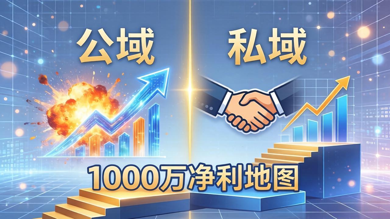 公域玩命出爆款，私域悄悄做成交：这套AI内训课，2026给你打通1000万净利的地图-惠声资源站