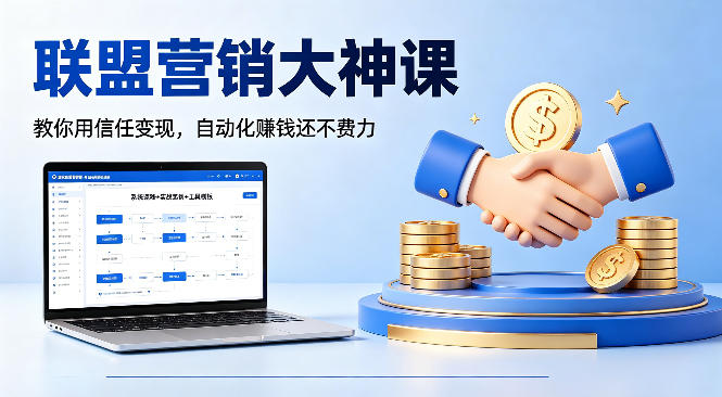 联盟营销大神课，教你用信任变现，自动化賺钱还不费力【原创双语字幕】-惠声资源站