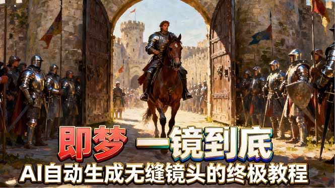 即梦AI一镜到底终极教程，智能补帧+运镜技巧，AI自动生成无缝丝滑长镜头高效出片-惠声资源站