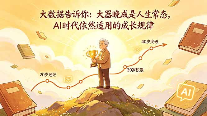 付费文章：大数据告诉你：大器晚成是人生常态，AI 时代依然适用的成长规律-惠声资源站