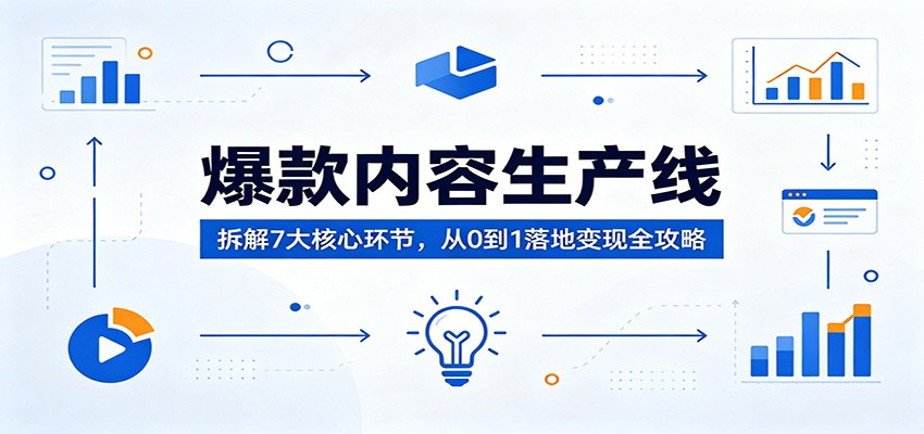爆款内容生产线：拆解7大核心环节，从0到1落地变现全攻略-惠声资源站