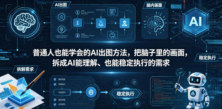 普通⼈也能学会的AI出图⽅法，把脑子里的画面，拆成AI能理解、也能稳定执行的需求【文档】-惠声资源站