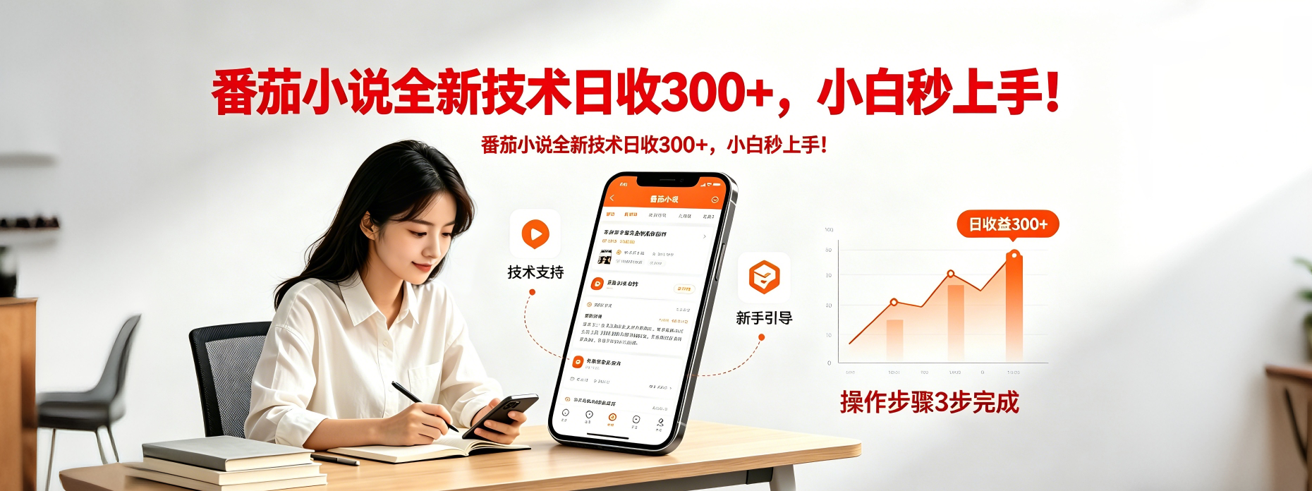 番茄小说全新技术全新玩法！无脑日收300+-惠声资源站