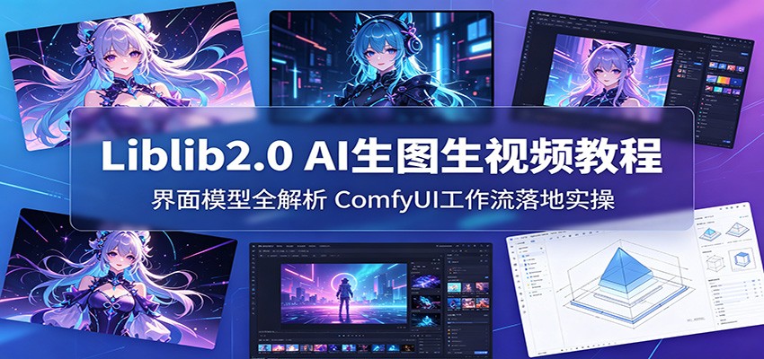 Liblib2.0 AI生图生视频教程：界面模型全解析，ComfyUI工作流落地实操-惠声资源站