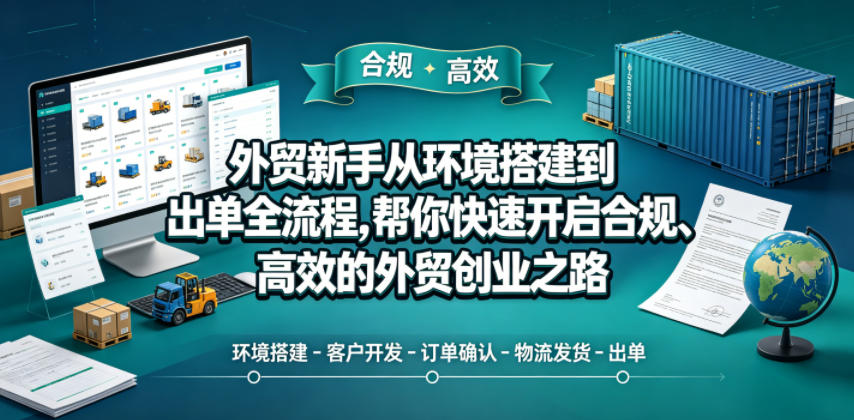 外贸新手从环境搭建到出单全流程，帮你快速开启合规、高效的外贸创业之路-惠声资源站