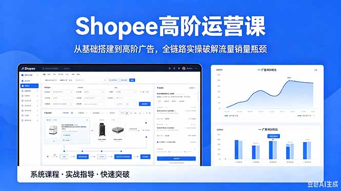 Shopee高阶运营课-2026年5月更新，从基础搭建到高阶广告，全链路实操破解流量销量瓶颈-惠声资源站