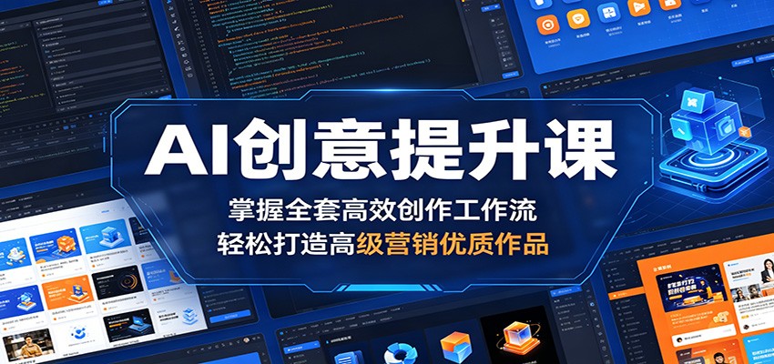 AI创意提升课：掌握全套高效创作工作流，轻松打造高级营销优质作品-惠声资源站