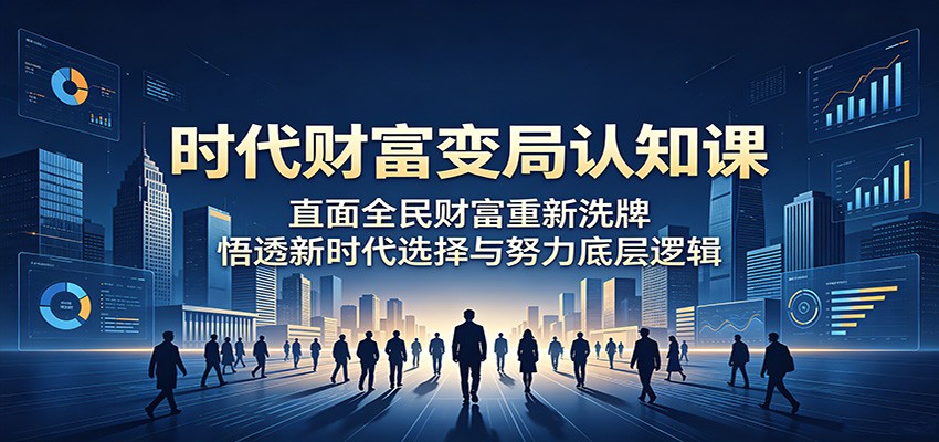 时代财富变局认知课：直面全民财富重新洗牌，悟透新时代选择与努力底层逻辑-惠声资源站