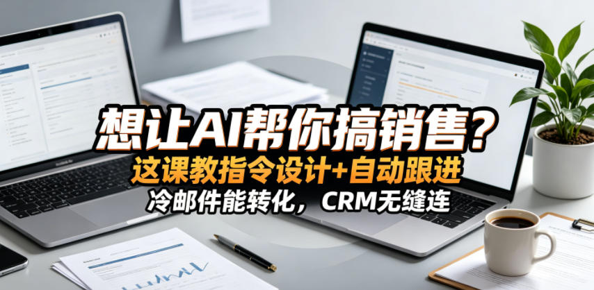想让AI帮你搞销售？这课教指令设计+自动跟进，冷邮件能转化，CRM无缝连！【原创双语字幕】-惠声资源站