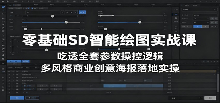 零基础SD智能绘图实战课：吃透全套参数操控逻辑，多风格商业创意海报落地实操-惠声资源站