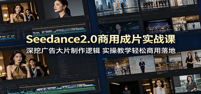 Seedance2.0商用成片实战课：深挖广告大片制作逻辑，实操教学轻松商用落地-惠声资源站