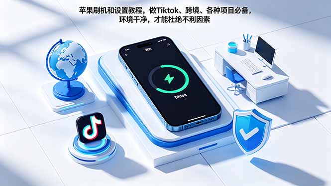 苹果刷机和设置教程，做Tiktok、跨境、各种项目必备，环境干净，才能杜绝不利因素-惠声资源站