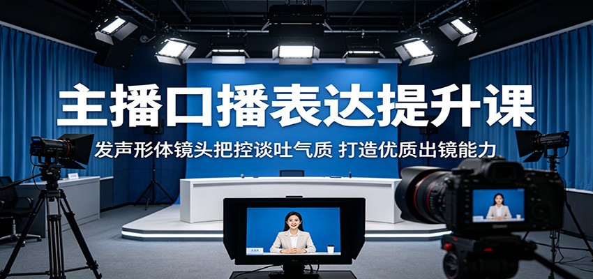 主播口播表达提升课：发声形体镜头把控谈吐气质，打造优质出镜能力-惠声资源站