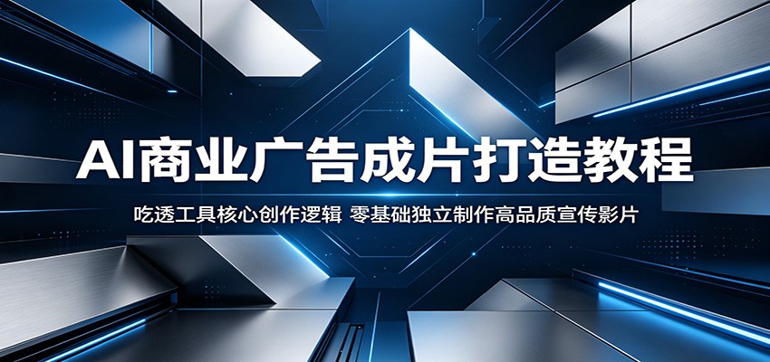 AI商业广告成片打造教程：吃透工具核心创作逻辑，零基础独立制作高品质宣传影片-惠声资源站