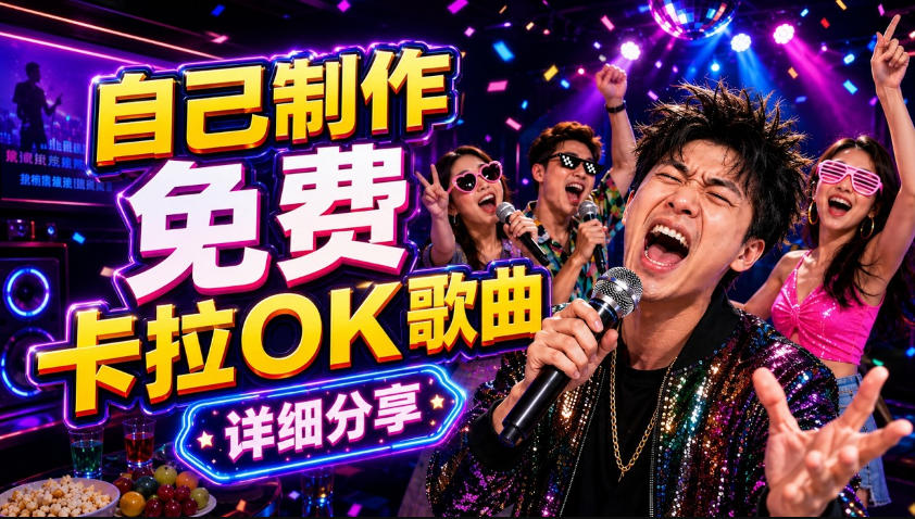 零基础AI制作免费卡拉OK视频教程，从歌曲生成、音轨分离到字幕制作、视频导出，手把手教学-惠声资源站